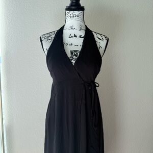 Elegant Black Halter Dress